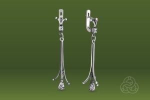 Strieborné náušnice so zirkónmi – Paríž