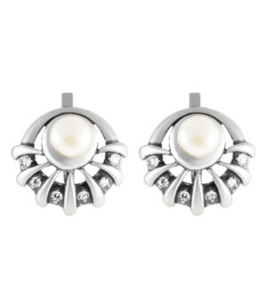 Strieborné náušnice s perlami – Perla