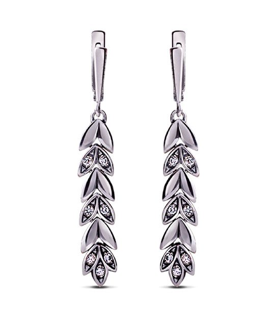 Strieborné náušnice so zirkónmi – Hyacint