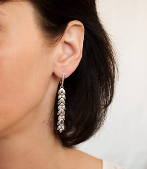 Strieborné náušnice so zirkónmi – 29029 Hyacint