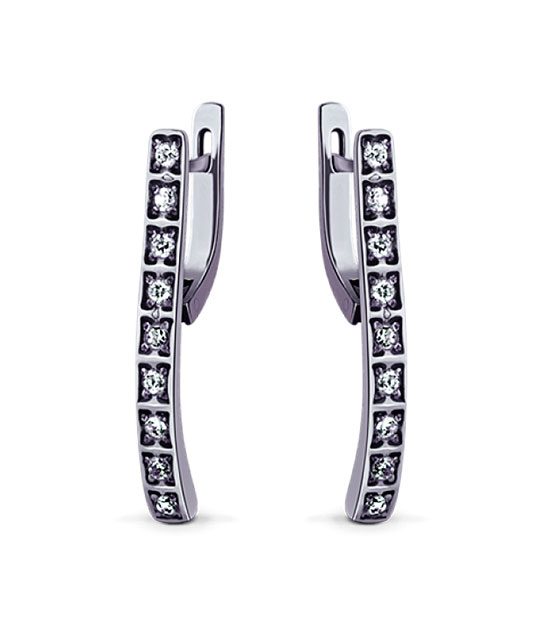 Strieborné náušnice so zirkónmi – Stella čarovná 29045