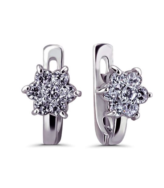 Strieborné náušnice so zirkónmi – Aneta 29049