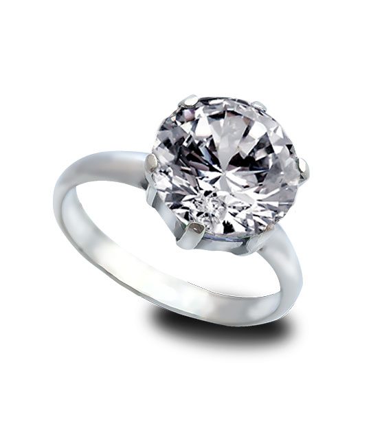 Strieborný prsteň zafír číry