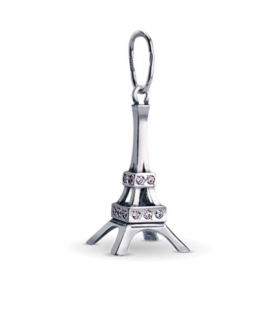 Strieborný prívesok so zirkónmi – Eiffelova veža 39030