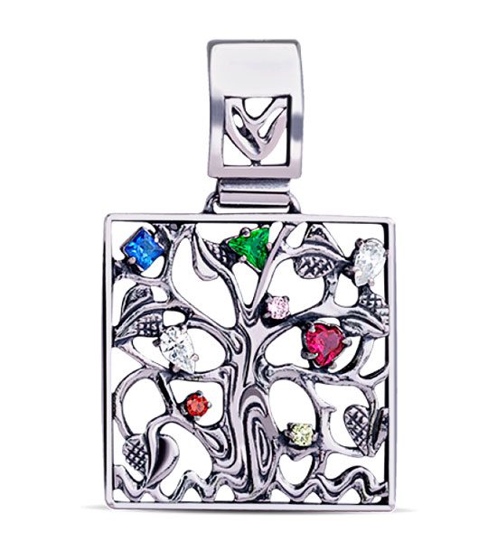 Strieborný prívesok so zirkónmi – Strom Života 39034