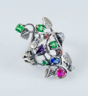 Strieborný prsteň so zirkónmi – Strom Života