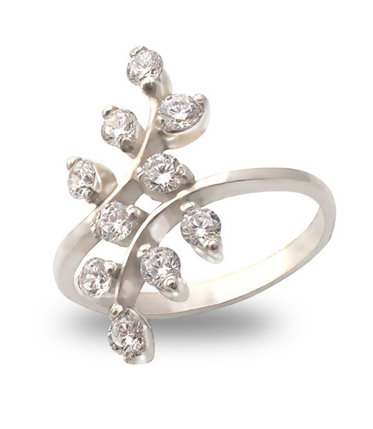 Strieborný prsteň so zirkónmi – Jarabinka 19082