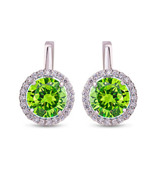 Strieborné náušnice 29018 Malinka okruhlá olivová