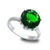 Strieborný prsteň Zafír zelený 19009