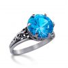 Strieborný prsteň 19057 blue Ornament