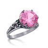 Strieborný prsteň 19057 pink Ornament