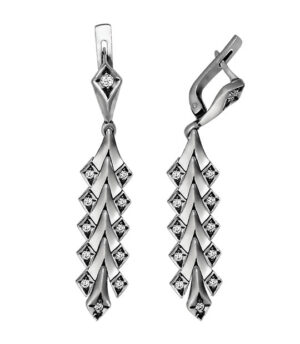 Strieborné náušnice so zirkónmi – Klások 5 29015/5