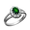 Strieborný prsteň 19108z Jar zelená