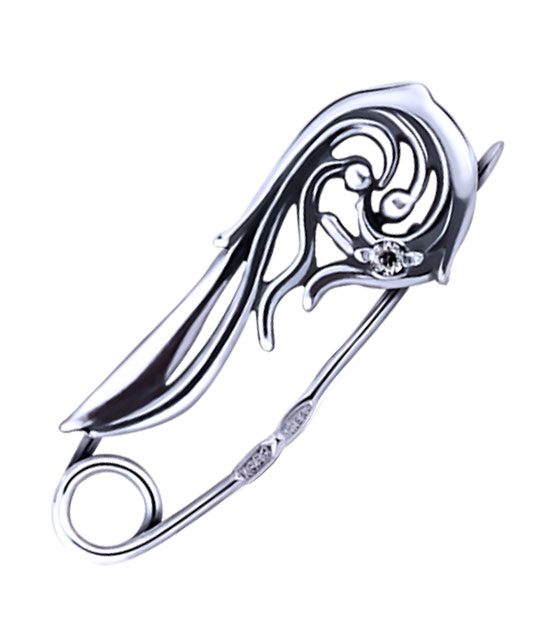 Strieborná brošňa 79006 Koníček morský