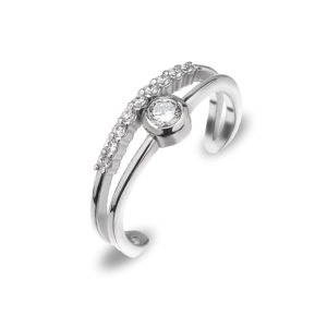 Strieborný prsteň so zirkónmi – Sally