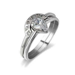 Strieborný prsteň so zirkónmi – Twin