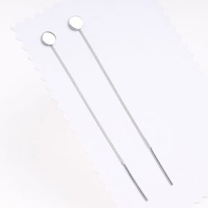 Naušnice kruh s reťazkou