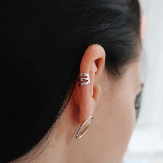 Strieborné dámske náušnice – Ear caff - Image 2