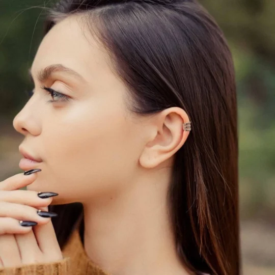 Strieborné dámske náušnice – Ear caff - Image 3